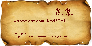 Wasserstrom Noémi névjegykártya